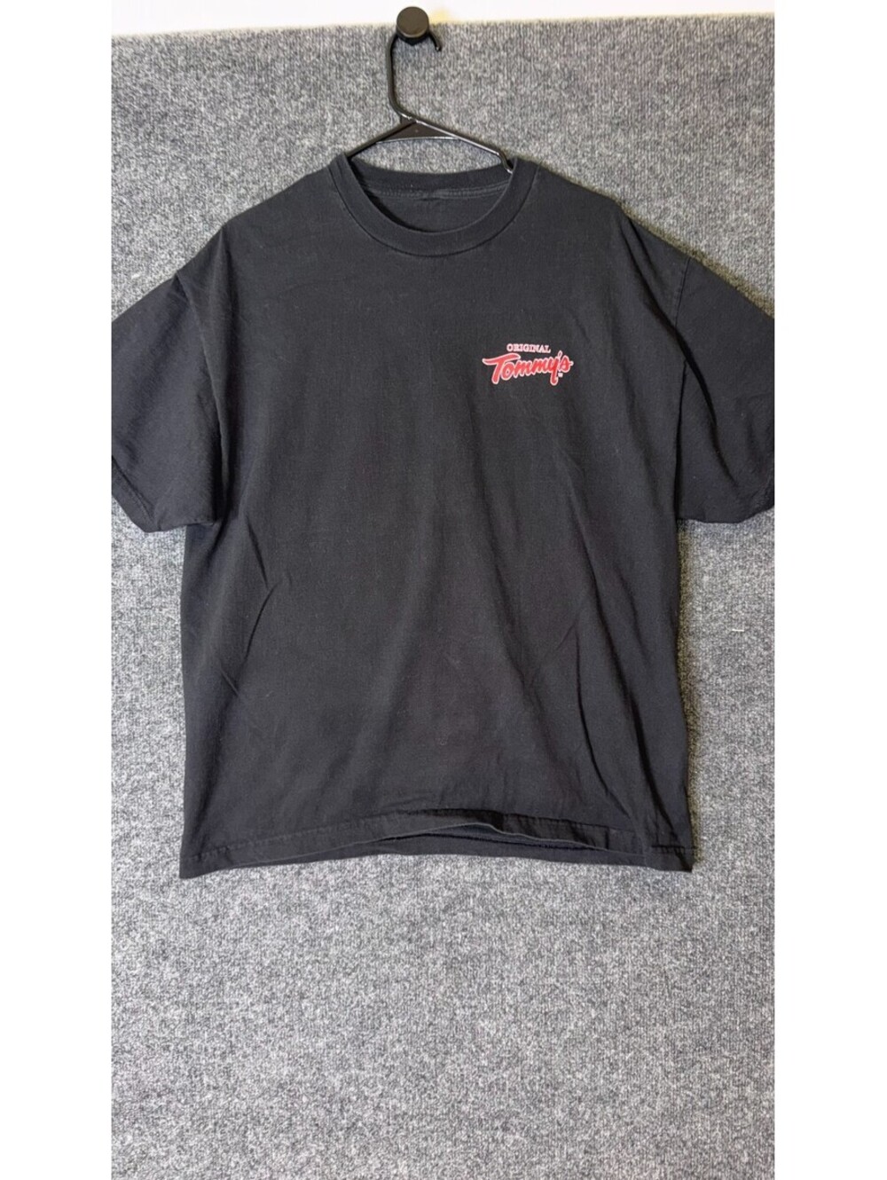 Original Tommys Hamburgers T Shirt Mens XL Black Classic Cars Muscle Car Graphic